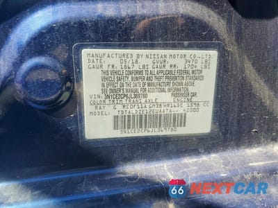 Zdjęcie 12 z 12 samochodu: 2018 NISSAN VERSA NOTE SV VIN:3N1CE2CP6JL369780 - miniatura