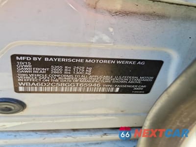 Zdjęcie 12 z 12 samochodu: 2016 BMW 640 XI GRAN COUPE VIN:WBA6D2C58GGT65946 - miniatura