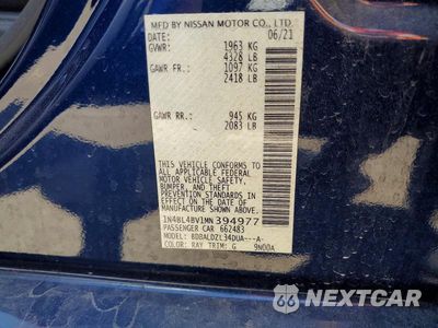 Zdjęcie 13 z 13 samochodu: 2021 NISSAN ALTIMA S VIN:1N4BL4BV1MN394977 - miniatura