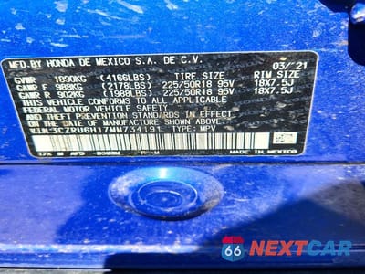 Zdjęcie 13 z 13 samochodu: 2021 HONDA HR-V SPORT VIN:3CZRU6H17MM734191 - miniatura