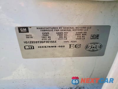 Zdjęcie 12 z 12 samochodu: 2016 CHEVROLET MALIBU LT VIN:1G1ZE5ST2GF351554 - miniatura