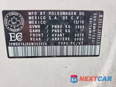 Zdjęcie 12 z 12 samochodu: 2016 VOLKSWAGEN JETTA SE VIN:3VWD67AJ9GM302424 - miniatura