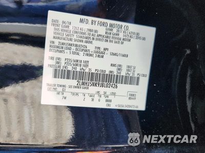 Zdjęcie 12 z 12 samochodu: 2018 LINCOLN MKT VIN:2LMHJ5NK9JBL02426 - miniatura