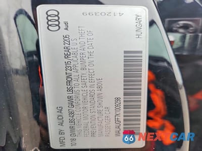 Zdjęcie 12 z 12 samochodu: 2019 AUDI A3 PREMIUM VIN:WAUAUGFF7K1009298 - miniatura