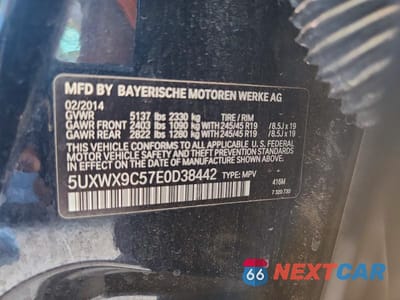 Zdjęcie 13 z 13 samochodu: 2014 BMW X3 XDRIVE28I VIN:5UXWX9C57E0D38442 - miniatura