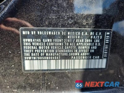 Zdjęcie 13 z 13 samochodu: 2024 VOLKSWAGEN JETTA SE VIN:3VW7M7BU5RM004547 - miniatura