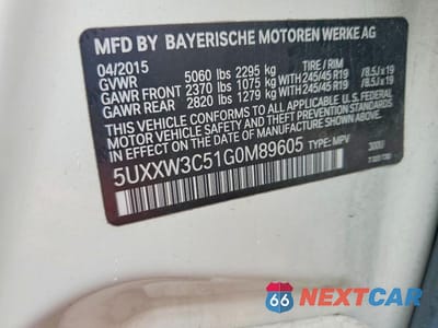 Zdjęcie 12 z 12 samochodu: 2016 BMW X4 XDRIVE28I VIN:5UXXW3C51G0M89605 - miniatura
