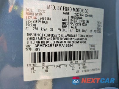 Zdjęcie 13 z 13 samochodu: 2023 FORD MUSTANG MACH-E PREMIUM VIN:3FMTK3R71PMA12654 - miniatura