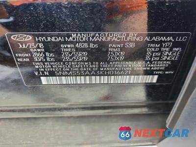 Zdjęcie 13 z 13 samochodu: 2019 HYUNDAI SANTA FE LIMITED 2.0T VIN:5NMS53AA3KH016621 - miniatura