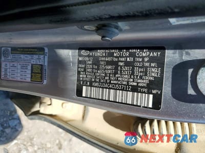 Zdjęcie 12 z 12 samochodu: 2012 HYUNDAI TUCSON GLS VIN:KM8JU3AC4CU537112 - miniatura