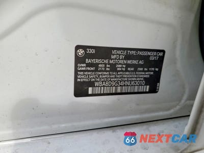 Zdjęcie 12 z 12 samochodu: 2017 BMW 330 XI VIN:WBA8D9G34HNU63010 - miniatura