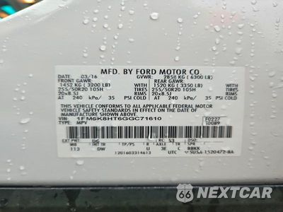 Zdjęcie 13 z 13 samochodu: 2016 FORD EXPLORER PLATINUM VIN:1FM5K8HT6GGC71610 - miniatura
