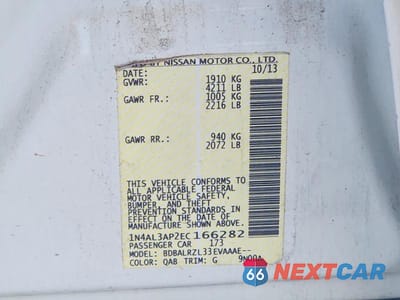 Zdjęcie 12 z 12 samochodu: 2014 NISSAN ALTIMA 2.5 S VIN:1N4AL3AP2EC166282 - miniatura