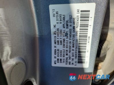 Zdjęcie 13 z 13 samochodu: 2014 HONDA ACCORD EXL VIN:1HGCR3F81EA003705 - miniatura