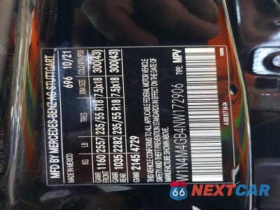 Zdjęcie 12 z 12 samochodu: 2022 MERCEDES-BENZ GLB 250 VIN:W1N4M4GB4NW172906 - miniatura