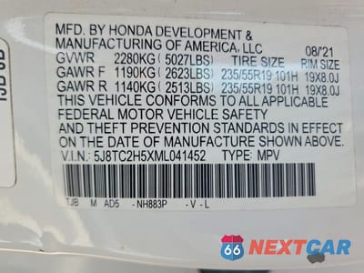Zdjęcie 13 z 13 samochodu: 2021 ACURA RDX TECHNOLOGY VIN:5J8TC2H5XML041452 - miniatura