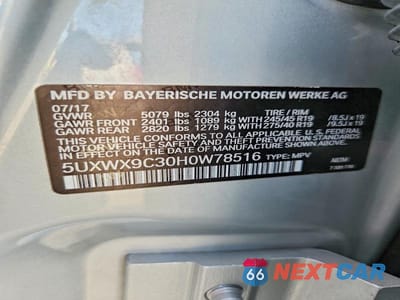 Zdjęcie 13 z 13 samochodu: 2017 BMW X3 XDRIVE28I VIN:5UXWX9C30H0W78516 - miniatura