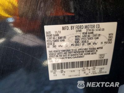 Zdjęcie 12 z 12 samochodu: 2012 FORD EXPLORER LIMITED VIN:1FMHK7F90CGA59567 - miniatura