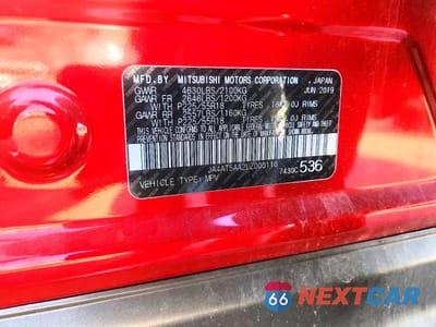 Zdjęcie 12 z 12 samochodu: 2020 MITSUBISHI ECLIPSE CROSS SE VIN:JA4AT5AA2LZ000110 - miniatura
