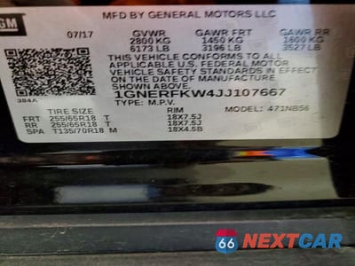 Zdjęcie 13 z 13 samochodu: 2018 CHEVROLET TRAVERSE LS VIN:1GNERFKW4JJ107667 - miniatura