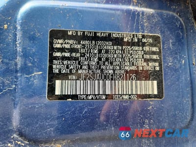 Zdjęcie 12 z 12 samochodu: 2015 SUBARU FORESTER 2.5I TOURING VIN:JF2SJAUC0FH821126 - miniatura