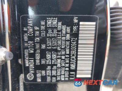Zdjęcie 13 z 13 samochodu: 2011 HYUNDAI TUCSON GLS VIN:KM8JUCAC3BU309472 - miniatura