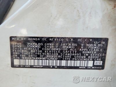 Zdjęcie 13 z 13 samochodu: 2019 HONDA FIT EX VIN:3HGGK5H88KM712502 - miniatura