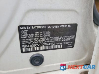 Zdjęcie 12 z 12 samochodu: 2012 BMW 528 I VIN:WBAXG5C55CDW24983 - miniatura