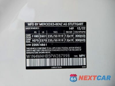 Zdjęcie 13 z 13 samochodu: 2023 MERCEDES-BENZ GLB 250 4MATIC VIN:W1N4M4HB5PW287998 - miniatura