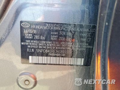 Zdjęcie 12 z 12 samochodu: 2018 HYUNDAI ELANTRA VIN:5NPD84LF5JH385531 - miniatura