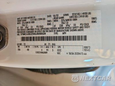 Zdjęcie 13 z 13 samochodu: 2022 FORD ESCAPE SE VIN:1FMCU0EZ5NUB58029 - miniatura