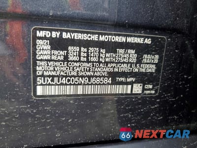 Zdjęcie 13 z 13 samochodu: 2022 BMW X5 M50I VIN:5UXJU4C05N9J68584 - miniatura
