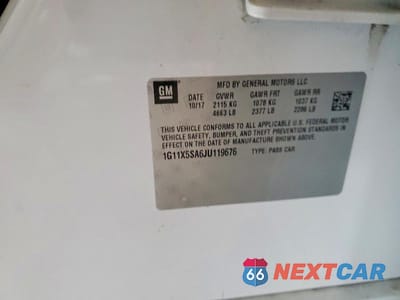 Zdjęcie 12 z 12 samochodu: 2018 CHEVROLET IMPALA LS VIN:1G11X5SA6JU119676 - miniatura