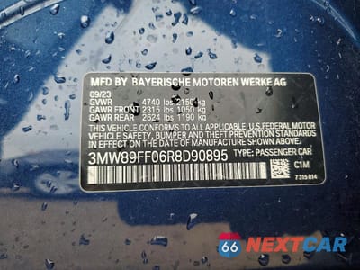 Zdjęcie 12 z 12 samochodu: 2024 BMW 330XI VIN:3MW89FF06R8D90895 - miniatura
