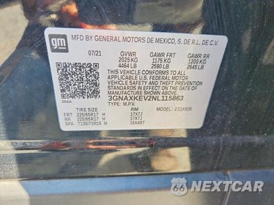 Zdjęcie 13 z 13 samochodu: 2022 CHEVROLET EQUINOX LT VIN:3GNAXKEV2NL115863 - miniatura