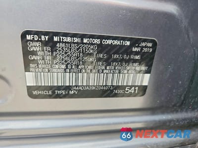Zdjęcie 13 z 13 samochodu: 2019 MITSUBISHI OUTLANDER SE VIN:JA4AD3A39KZ044073 - miniatura