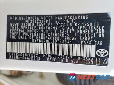 Zdjęcie 12 z 12 samochodu: 2014 TOYOTA COROLLA S VIN:5YFBURHE0EP048841 - miniatura