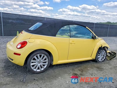 Trzecie zdjęcie samochodu z tyłu: 2008 VOLKSWAGEN NEW BEETLE CONVERTIBLE SE VIN:3VWRF31Y48M409975 - miniatura