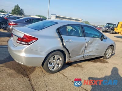 Trzecie zdjęcie samochodu z tyłu: 2013 HONDA CIVIC LX VIN:19XFB2F59DE083444 - miniatura