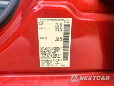 Zdjęcie 12 z 12 samochodu: 2020 NISSAN ALTIMA SL VIN:1N4BL4EV4LC214316 - miniatura