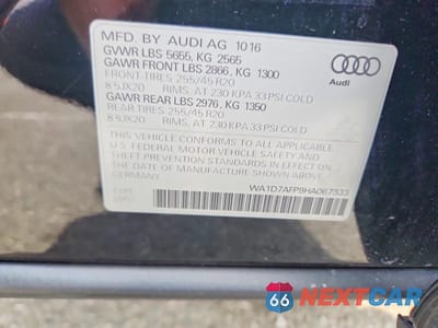 Zdjęcie 12 z 12 samochodu: 2017 AUDI Q5 PREMIUM PLUS S-LINE VIN:WA1D7AFP9HA067333 - miniatura