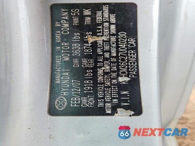 Zdjęcie 13 z 13 samochodu: 2007 HYUNDAI ACCENT GS VIN:KMHCM36C27U040230 - miniatura