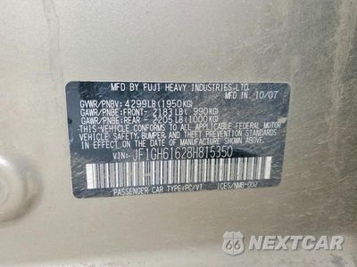 Zdjęcie 12 z 12 samochodu: 2008 SUBARU IMPREZA 2.5I VIN:JF1GH61628H815350 - miniatura