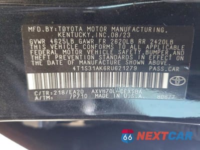 Zdjęcie 13 z 13 samochodu: 2024 TOYOTA CAMRY HYBRID SE VIN:4T1S31AK6RU621279 - miniatura