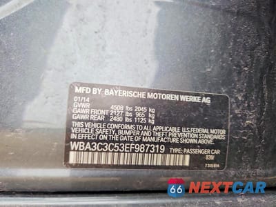 Zdjęcie 12 z 12 samochodu: 2014 BMW 320 I XDRIVE VIN:WBA3C3C53EF987319 - miniatura