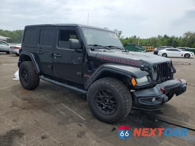 Czwarte zdjęcie samochodu z boku: 2021 JEEP WRANGLER UNLIMITED RUBICON VIN:1C4HJXFG7MW718211 - miniatura