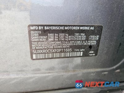 Zdjęcie 13 z 13 samochodu: 2015 BMW X5 XDRIVE35I VIN:5UXKR0C5XF0P11685 - miniatura