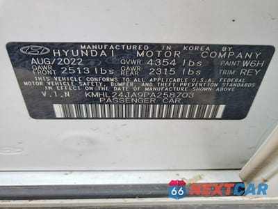Zdjęcie 13 z 13 samochodu: 2023 HYUNDAI SONATA SE VIN:KMHL24JA9PA258703 - miniatura