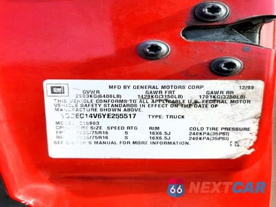 Zdjęcie 12 z 12 samochodu: 2000 CHEVROLET SILVERADO C1500 VIN:1GCEC14V6YE255517 - miniatura