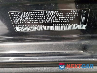 Zdjęcie 12 z 12 samochodu: 2012 VOLKSWAGEN GTI VIN:WVWGD7AJ2CW159073 - miniatura